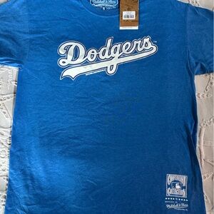 Mitchell & Ness Blue Dodgers Short Sleeve Tee
